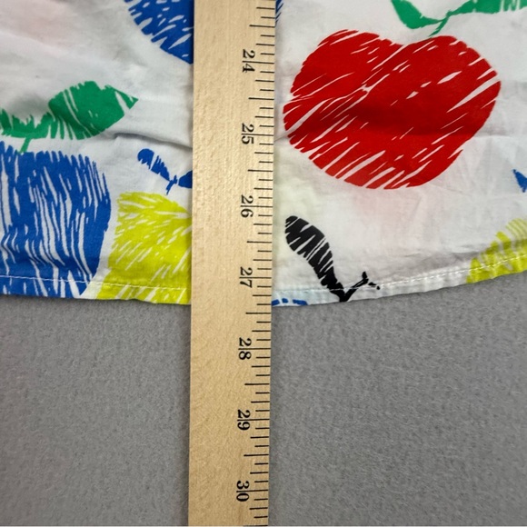 Talbots Shirt Women's Medium Long Sleeve Button Down Apple Print Top - Picture 8 of 12